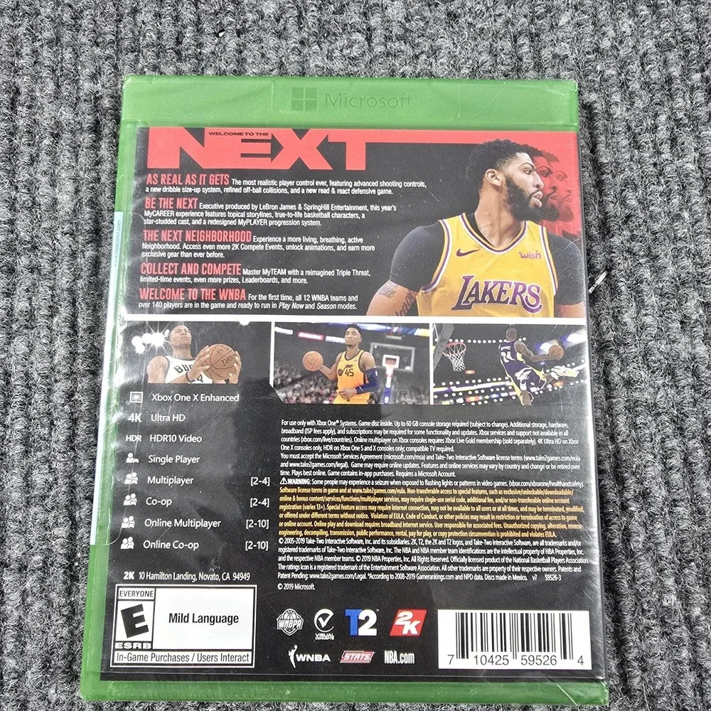 NBA 2K20 Xbox One Video Game New Anthony Davis Cover Basketball 4K HDR Multiplay